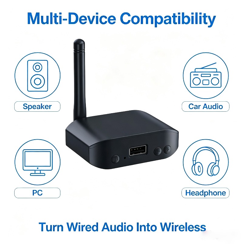 Audio Music Link - Bezprzewodowy adapter audio Bluetooth 5.0, odbiornik