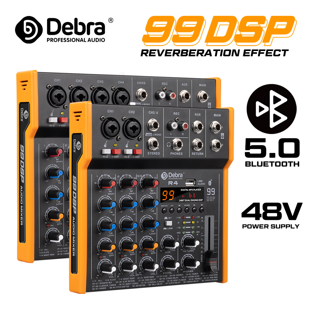 Audio Mixer 4 Channel - Debra R4/R6 6-kanałowy mikser audio z