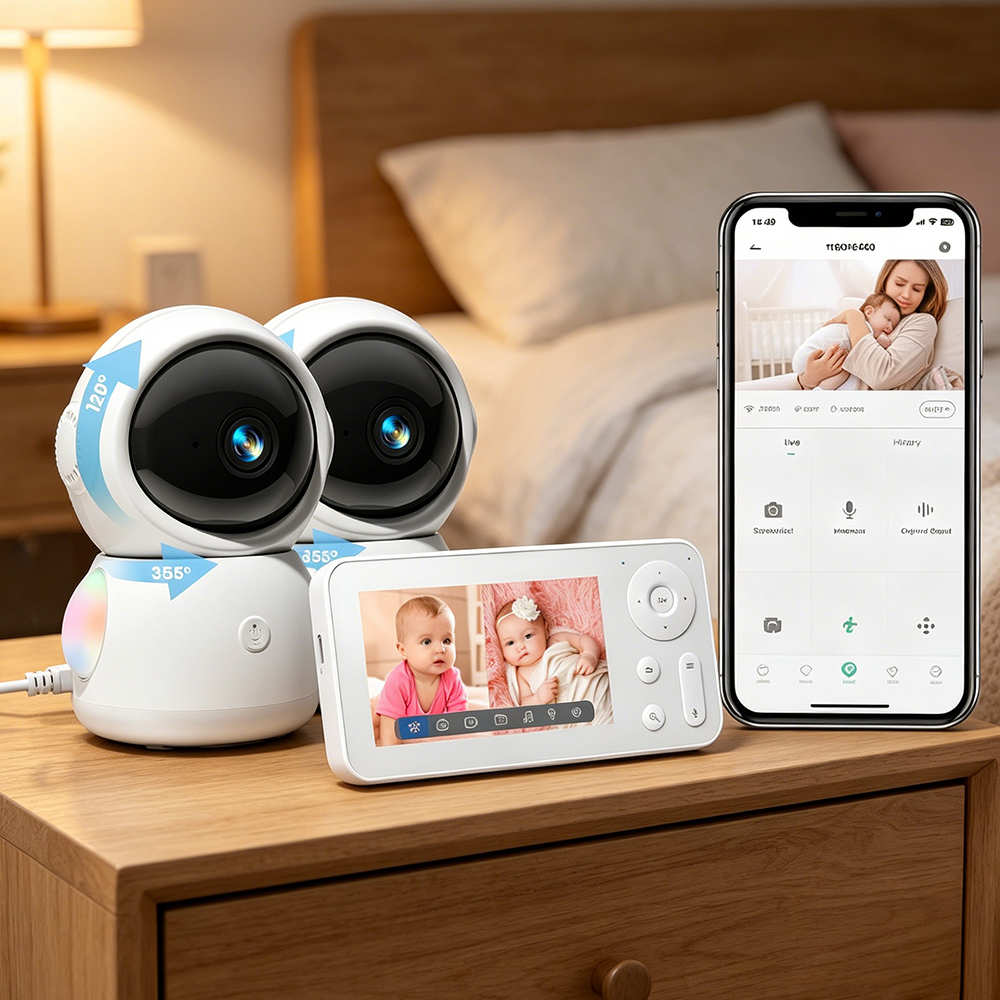 Audio Music Google - 2 tys Niania elektroniczna Wi-Fi z