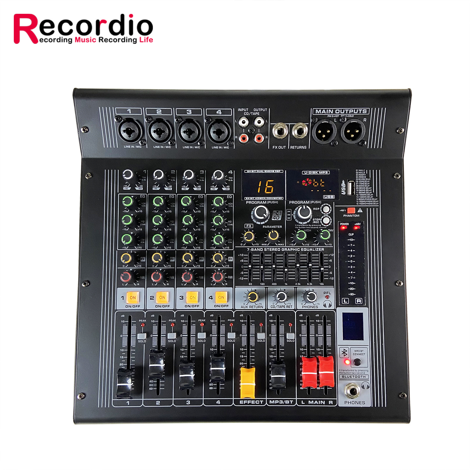 Audio And Music Mixer - GAX-EX4 Profesjonalny cyfrowy mikser miksujący Dj