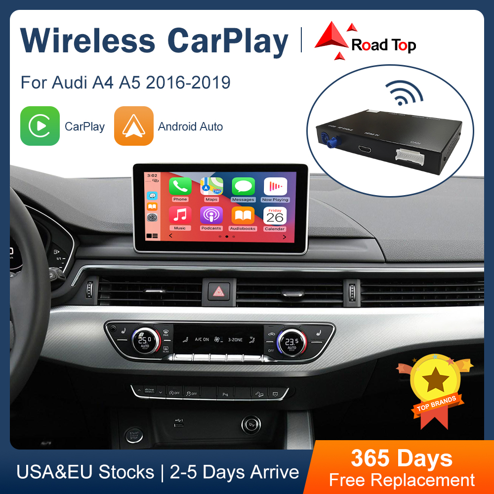 Audio Music Player - Bezprzewodowy CarPlay Road Top dla Audi