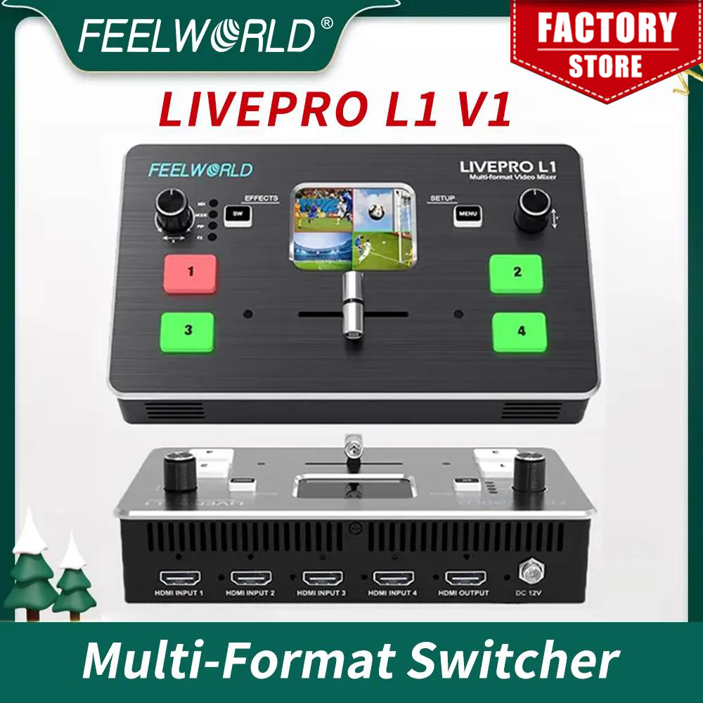 Audio Mixer 4 Channel - FEELWORLD LIVEPRO L1 4x wejścia HDMI