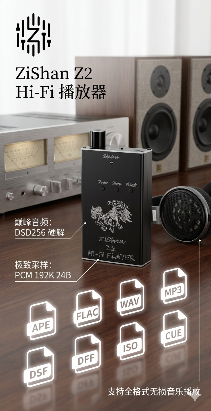 Audio Music Player - Zishan Z2 HiFi DSD Hard Solution