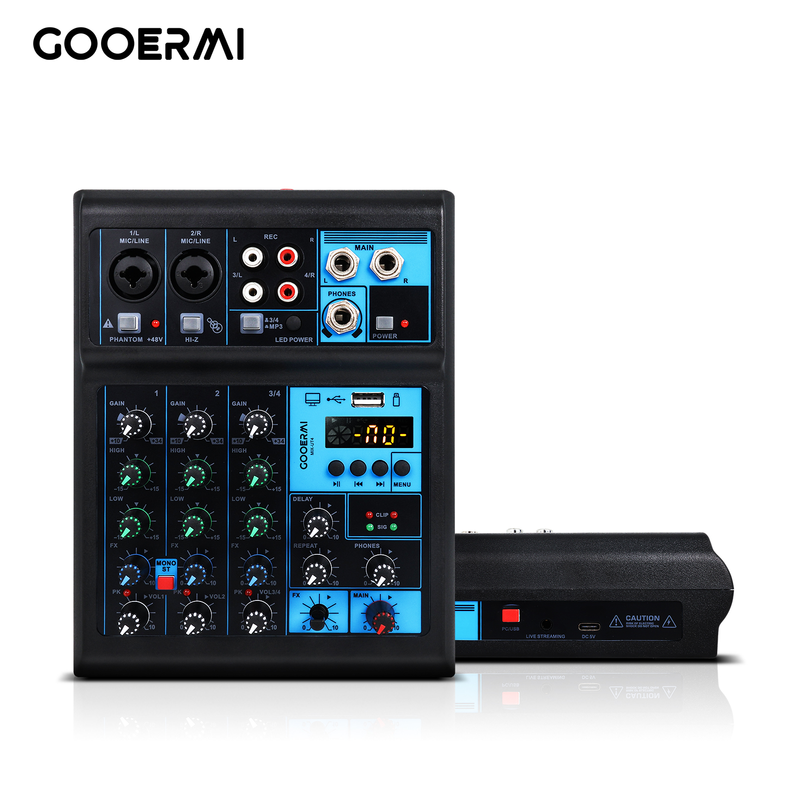 GOOERMI UT4 4-kanałowy mikser  – Audio Mixer 4 Channel recenzja i cena
