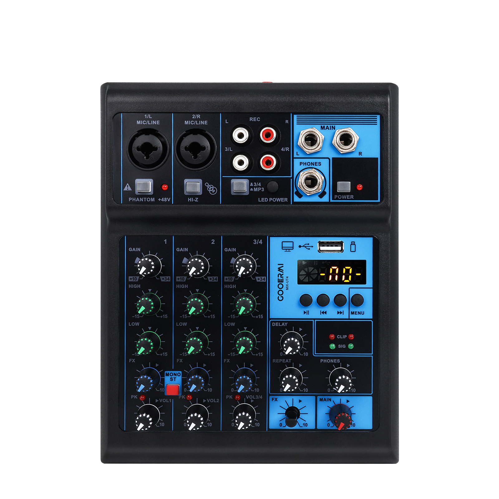 GOOERMI UT4 4-kanałowy mikser  – Audio Mixer 4 Channel recenzja i cena