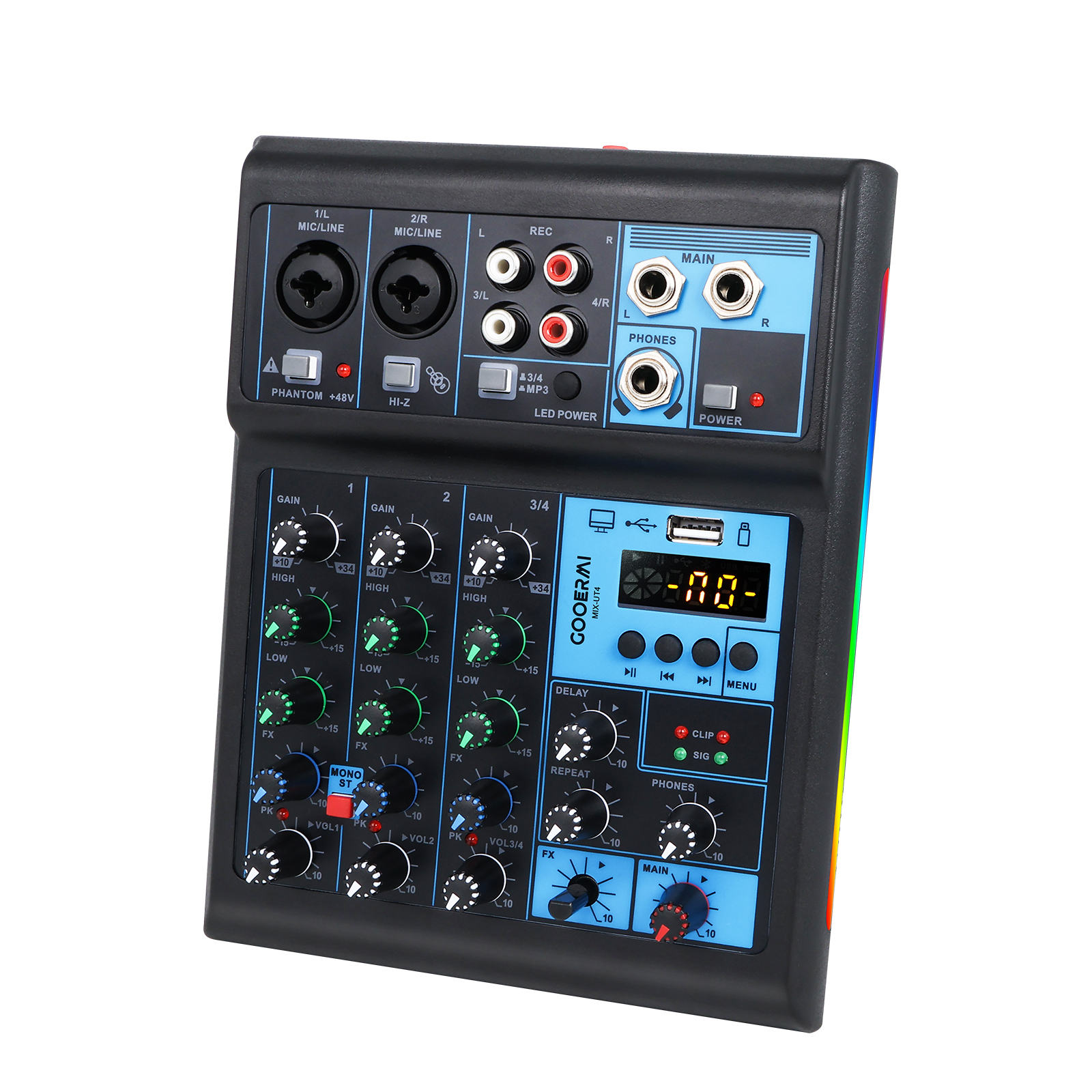 GOOERMI UT4 4-kanałowy mikser  – Audio Mixer 4 Channel recenzja i cena