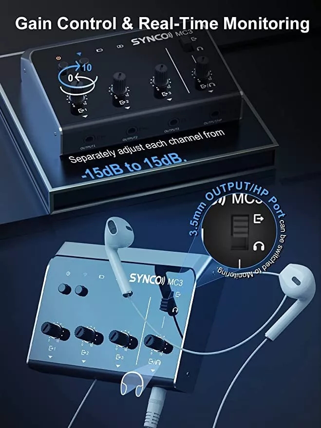 Mikser audio Synco MC3 Lite, 4 – Audio And Music Mixer recenzja i cena