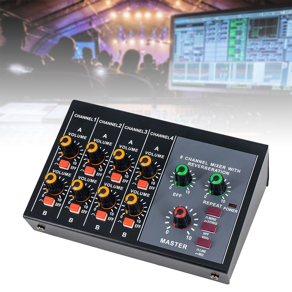 Mikser 8-kanałowy - Mini 8 Kom – Audio And Music Mixer recenzja i cena