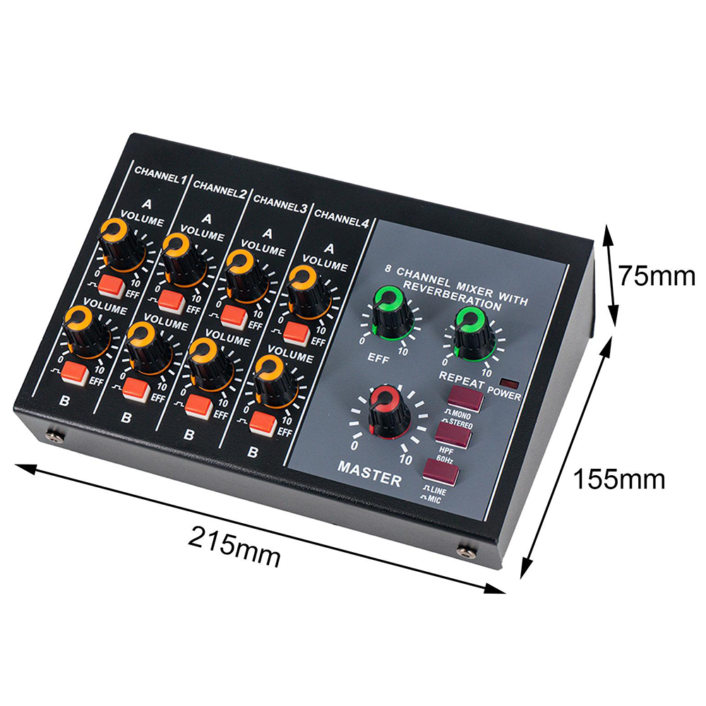 Mikser 8-kanałowy - Mini 8 Kom – Audio And Music Mixer recenzja i cena