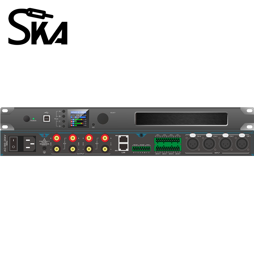 Cyfrowy wzmacniacz mocy DSP 1U – Audio Mixer 4 Channel recenzja i cena