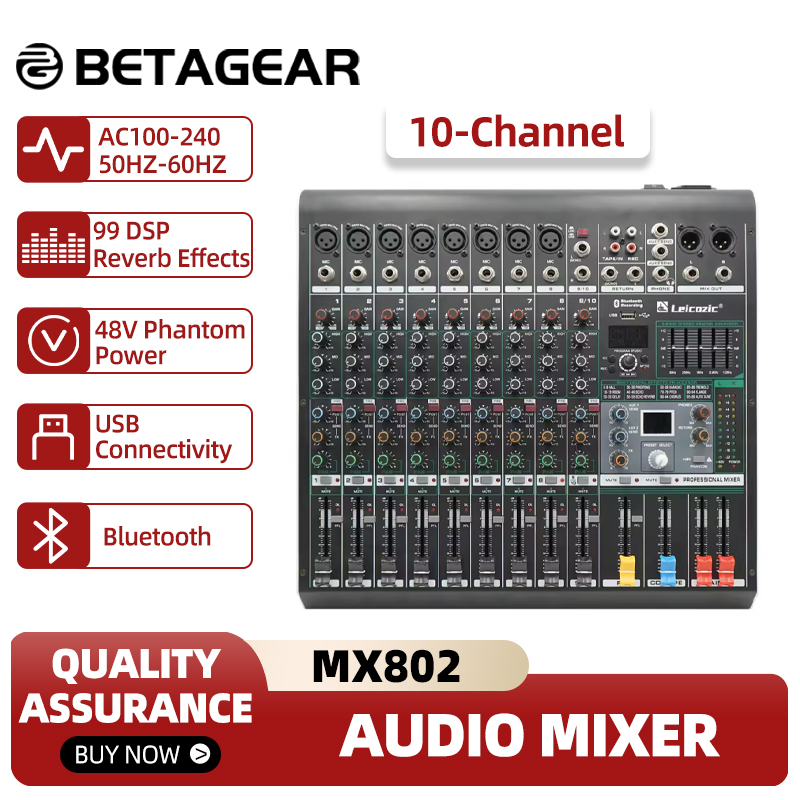 Konsola miksująca Leicozic MX8 – Audio And Music Mixer recenzja i cena