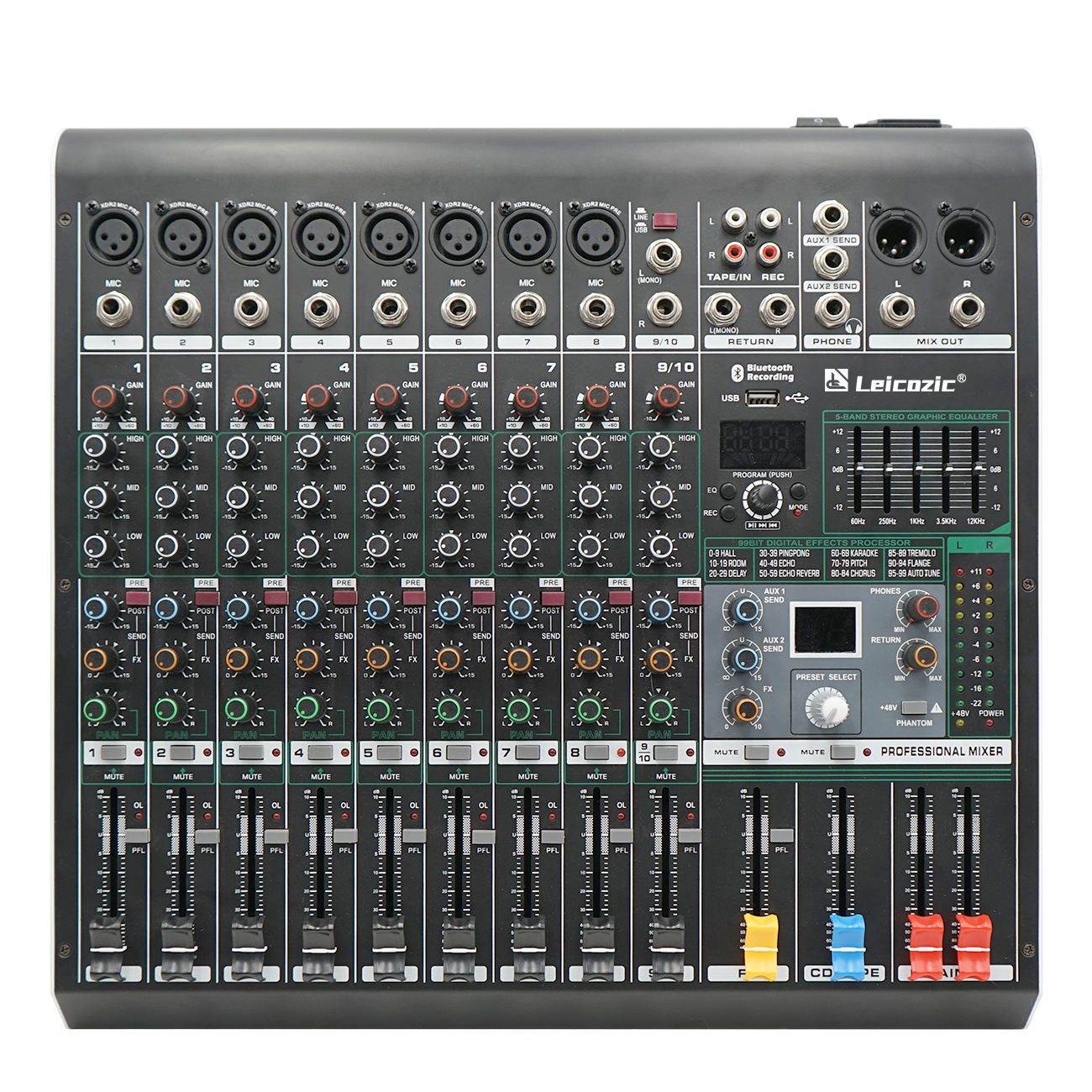 Konsola miksująca Leicozic MX8 – Audio And Music Mixer recenzja i cena