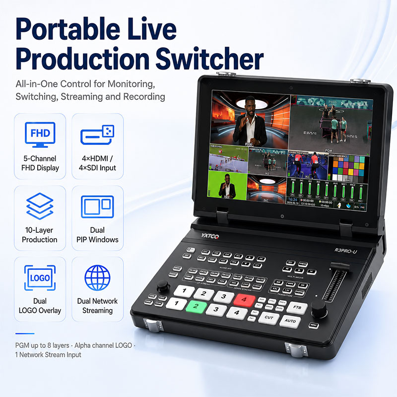 YXTCQ R3PRO-U 4K Przetwornik w – Audio Mixer 4 Channel recenzja i cena