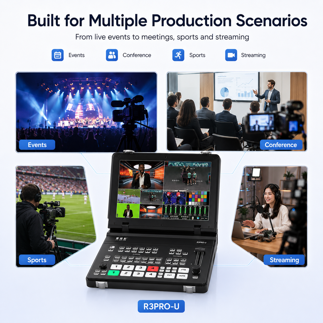 YXTCQ R3PRO-U 4K Przetwornik w – Audio Mixer 4 Channel recenzja i cena