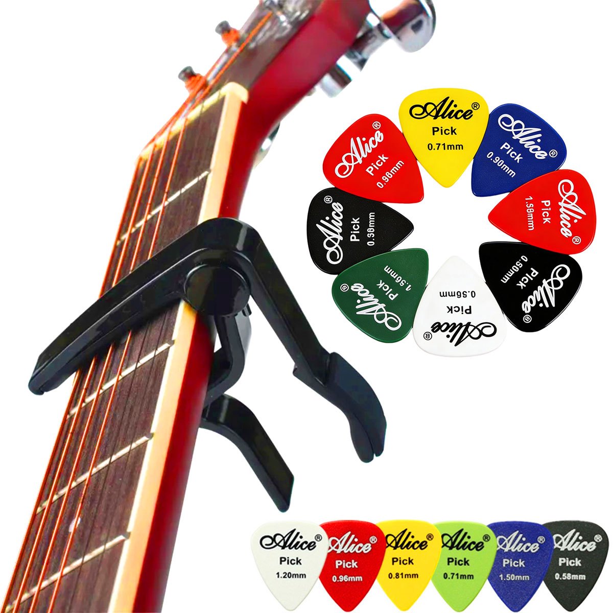Czarny, metalowy kapodaster sz – Guitar Capo Clip recenzja i cena