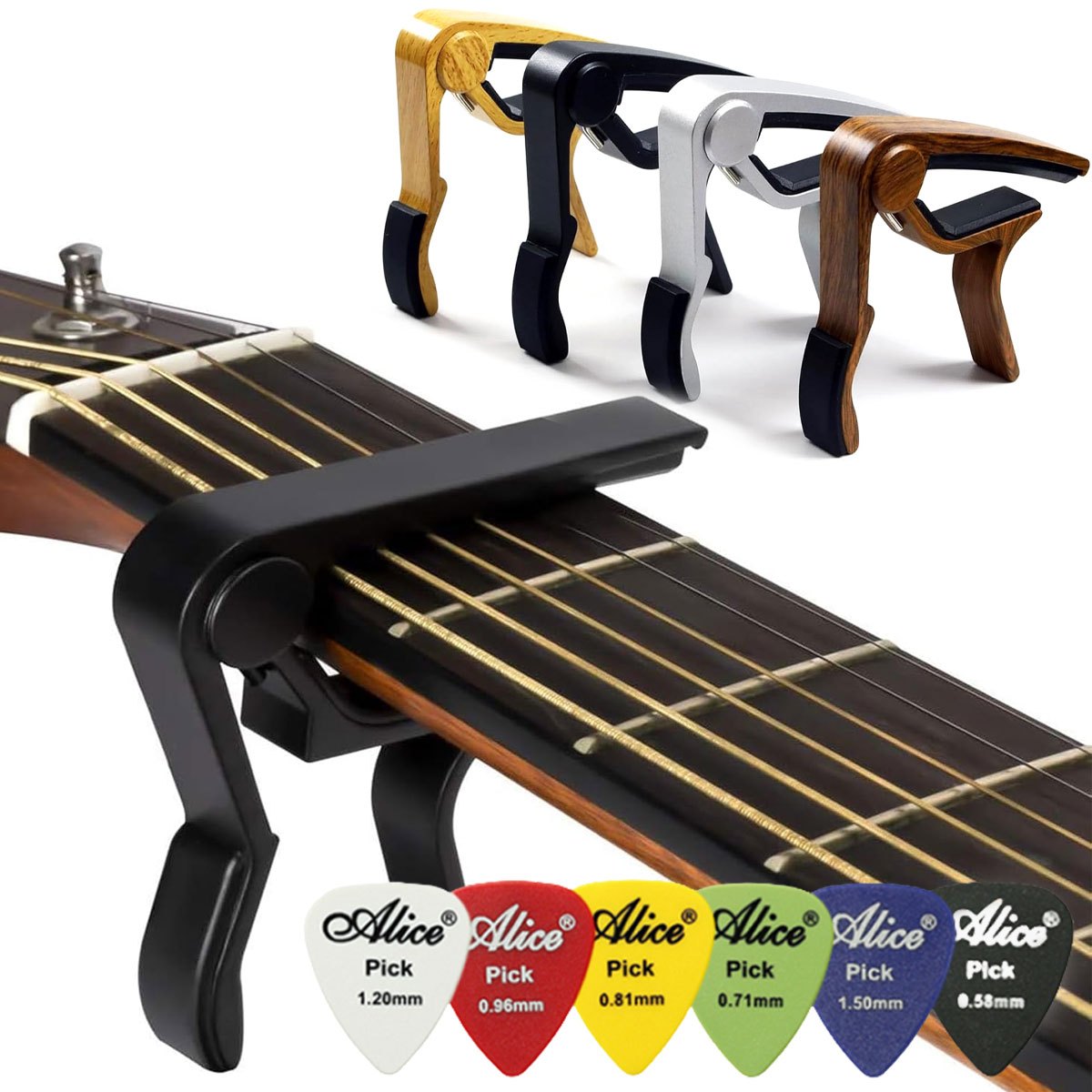Czarny, metalowy kapodaster sz – Guitar Capo Clip recenzja i cena