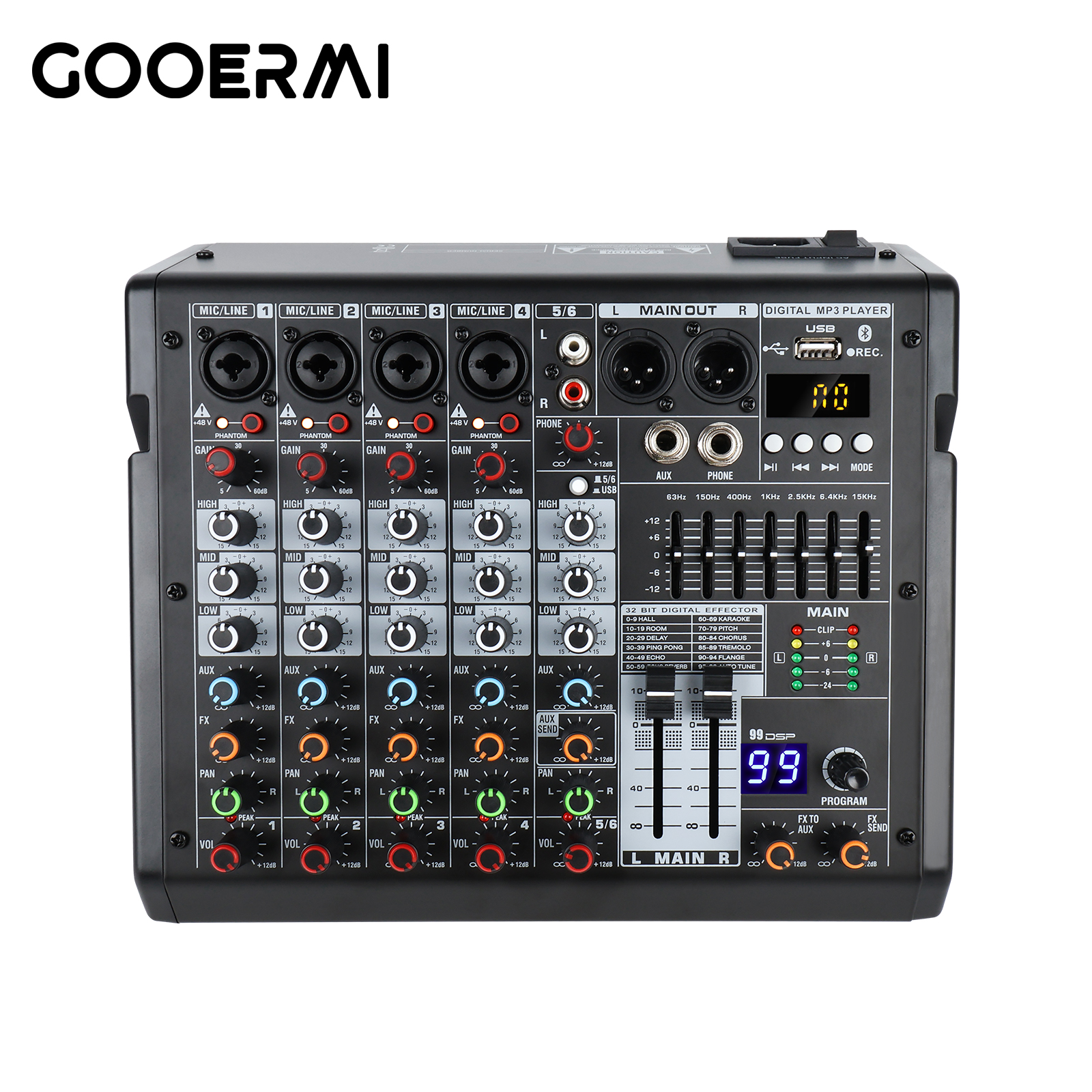 Mikser audio Gooermi TDS 4/6/8 – Audio Mixer 4 Channel recenzja i cena