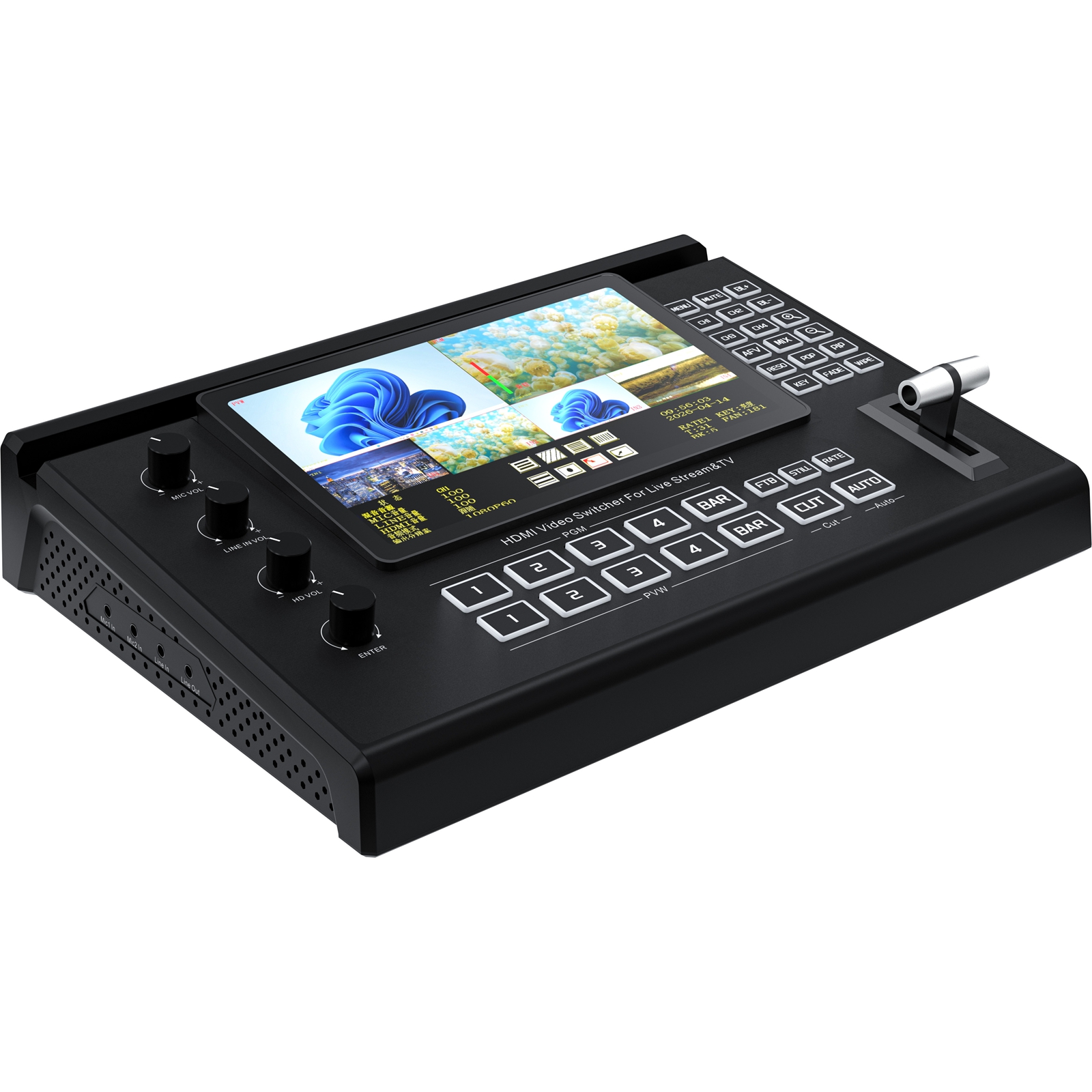 Przełącznik wideo USB3.0 1080P – Audio Mixer 4 Channel recenzja i cena
