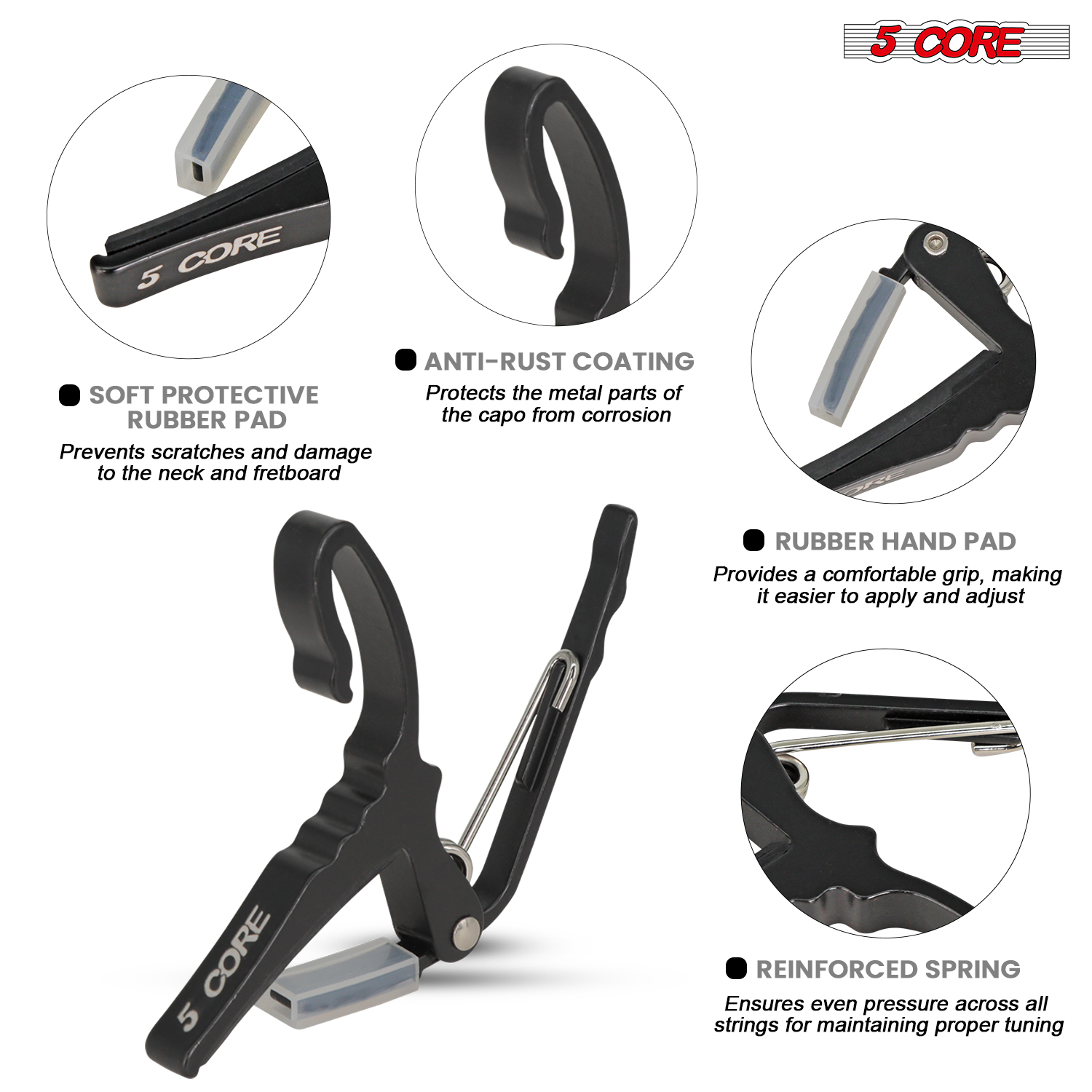 Kapodaster gitarowy 5-żyłowy d – Guitar Capo Clip recenzja i cena